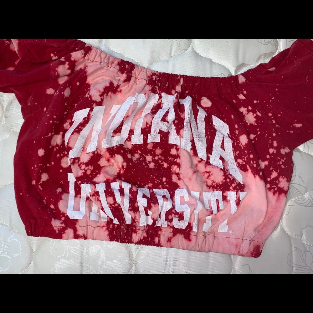 IU acid wash crop top
